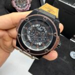 5-Hublot King Pawer Couro 48MM Bateria