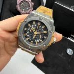5-Hublot King Pawer Couro 48MM Bateria