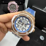 5-Hublot King Pawer Couro 48MM Bateria