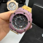 5-Hublot King Pawer Couro 48MM Bateria
