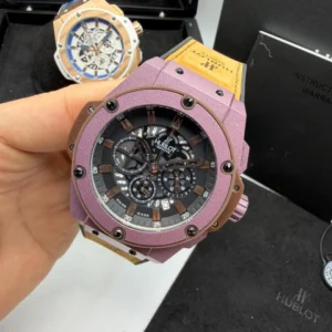 5-Hublot King Pawer Couro 48MM Bateria