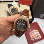 Patek Philippe Nautilus Couro 40MM Automático